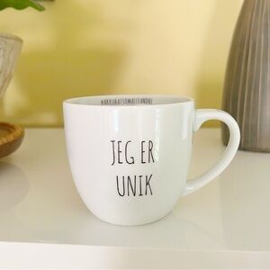 Porsgrund JEG ER UNIK (I Am Unique) Porcelain Mug Thumbprint Hashtag Series
